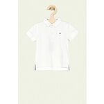 Tommy Hilfiger - Dječja polo majica 74-176 cm - bijela. Dječje t-shirt iz kolekcije Tommy Hilfiger. Model izrađen od glatke pletenine.