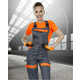 Ženske hlače s oprsnikom ARDON®COOL TREND sivo-narančaste | H8132/38