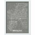 Plakat u okviru 40x55 cm Bratislava - Wallity