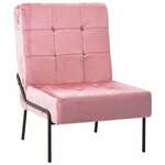 Stolica za opuštanje 65 x 79 x 87 cm ružičasta baršunasta