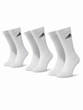 Set od 3 para unisex visokih čarapa adidas Cush Crw 3PP DZ9356 White/White/Black