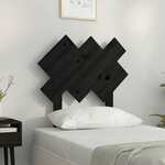 Uzglavlje za krevet Crno 72,5x3x81 cm od masivne borovine