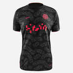 Majica kratkih rukava za nogomet Viralto II crno-sivo-ružičasta