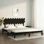 vidaXL Okvir za krevet crni 180 x 200 cm 6FT bračni od masivnog drva