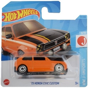 Hot Wheels: 1973 Honda Civic Custom Narančasti mini automobil 1/64 - Mattel