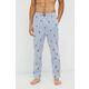 Pamučni donji dio pidžame Polo Ralph Lauren s tiskom - plava. Pidžama s dugim nogavicama iz kolekcije Polo Ralph Lauren. Model izrađen od pamučne tkanine s uzorkom.