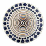 Bijelo-tamno plavi tanjur od kamenine ø 27 cm Shama – Bloomingville