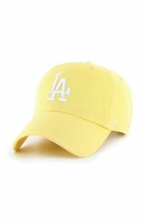 Pamučna kapa sa šiltom 47brand MLB Los Angeles Dodgers boja: žuta