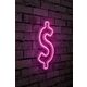 Ukrasna plastična LED rasvjeta, Dollar Sign - Pink