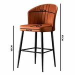 Woody Fashion Set barskih stolica (2 komada), Rubi - Tile Red