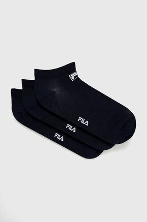 Čarape Fila (3-pack) boja: tamno plava - mornarsko plava. Kratke sokne iz kolekcije Fila. Model izrađen od elastičnog materijala. U setu tri para.