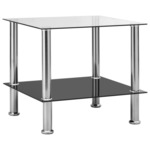 Bočni stolić prozirni 45 x 50 x 45 cm od kaljenog stakla