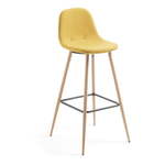 Žuta barska stolica boje senfa La Forma Nilson