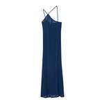 Pull&amp;Bear Pletena haljina tamno plava