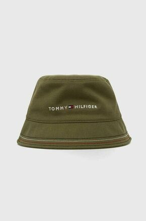Šešir Tommy Hilfiger boja: zelena - zelena. Šešir iz kolekcije Tommy Hilfiger. Model s uskim obodom