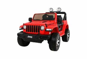Licencirani auto na akumulator Jeep Wrangler Rubicon 4x4 - crveni