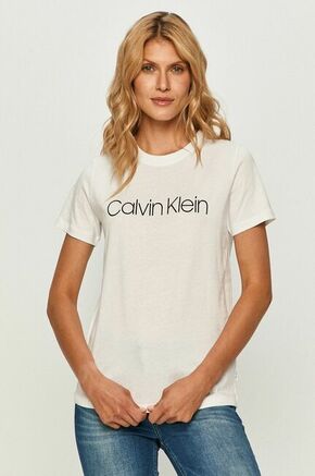 Calvin Klein - Majica - bijela. Majica iz kolekcije Calvin Klein. Model izrađen od tanke