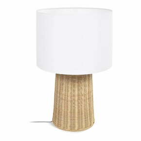 Stolna lampa u prirodnoj boji s tekstilnim sjenilom (visina 51 cm) Kimjit - Kave Home