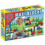 Maxi Blocks velike kocke za gradnju u kutiji, 56 kom. - D-Toys