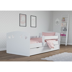 Drveni dječji krevet Julia s ladicom 180*80 cm - bijeli
