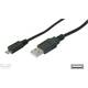 Digitus USB kabel USB 2.0 USB-A utikač, USB-Micro-B utikač 1.80 m crna AK-300110-018-S