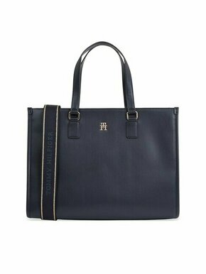 Torbica Tommy Hilfiger Th Monotype Tote AW0AW15978 Space Blue DW6