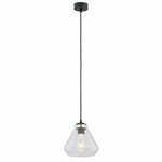 ARGON 4047 | Decorato Argon visilice svjetiljka 1x E27 crno, mesing, prozirno