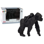 Set Gorilla Figurine with Baby Animals