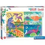 Dinosauri puzzle 3x48kom - Clementoni