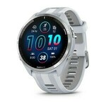 Garmin Forerunner 965 pametni sat, Titanium Bezel with Whitestone Case and Whitestone/Powder Gray Silicone Band