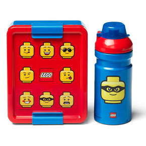 Set crveno-plave kutije za užinu i boce za piće LEGO® Iconic