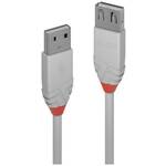 LINDY USB kabel USB 2.0 USB-A utikač, USB-A utičnica 0.5 m siva