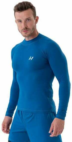 Nebbia Functional T-shirt with Long Sleeves Active Blue M Majica za fitnes