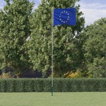 vidaXL Europska zastava i jarbol 6,23 m aluminijski