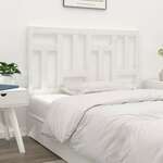 Uzglavlje za krevet bijelo 145 5x4x100 cm od masivne borovine