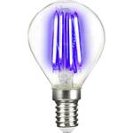 LightMe LM85311 LED Energetska učinkovitost 2021 G (A - G) E14 oblik kapi 4 W plava (Ø x D) 45 mm x 78 mm filament 1 St.