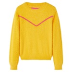 vidaXL Dječji džemper pleteni tamni oker 116