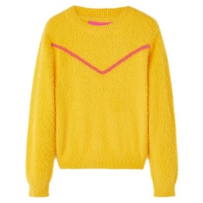 VidaXL Dječji džemper pleteni tamni oker 116