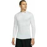 Nike Dri-Fit Fitness Mock-Neck Long-Sleeve Mens Top White/Black M Majica za fitnes