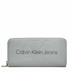 Veliki ženski novčanik Calvin Klein Jeans Sculpted Zip Around Mono K60K607634 Siva