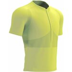 Compressport Trail Half-Zip Fitted SS Top Green Sheen/Safety Yellow L Majica za trčanje s kratkim rukavom