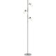 BRILLIANT G32459/77 | LeaB Brilliant podna svjetiljka 160cm sa nožnim prekidačem 3x E14 780lm 3000K satenski nikal, krom, bijelo