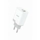 Kućni brzi punjač za mobitel MS POWER Z500 Europlug na USB Type C + USB A (Ž) 30W bijeli