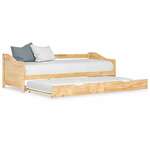 vidaXL Okvir za krevet na razvlačenje od borovine 90 x 200 cm