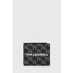 Novčanik Karl Lagerfeld za muškarce, boja: crna - crna. Mali novčanik iz kolekcije Karl Lagerfeld. Model izrađen od ekološke kože.