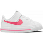 Tenisice za djecu Nike Court Legacy (TDV) Jr - white/hyper pink