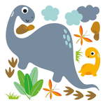 Dječje zidne samoljepljive naljepnice Ambiance Cute Dinosaurus Stickers