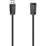 Hama USB kabel USB 3.2 gen. 1 (USB 3.0) USB-A utikač, USB-A utičnica 1.50 m crna