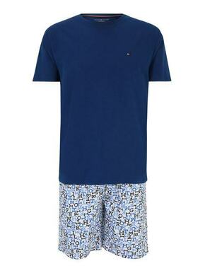 Tommy Hilfiger Underwear Kratka pidžama plava / mornarsko plava / svijetloplava / bijela