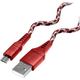 Transmedia Flexible red cable USB type A plug to Micro USB B plug, 1m TRN-C526-1R